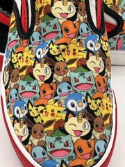 Ground Up Pokemon Slip On Canvas Skate Sneakers Unisex Youth Teens Size 6