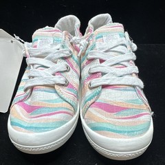 Roxy Bayshore IV Unisex Kids Low Top Sneakers 5Y Striped Multi/White ARGS600112