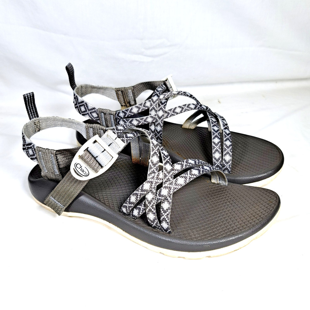 CHACO Kids ZX/1 Classic Diamond Gray Sport Sandals Youth Size 6