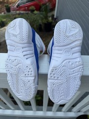 Jordan 6 Rings Unisex Kids Mid Top Sneakers Hook & Loop White Blue Orange 2Y