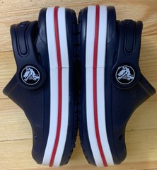 CROCS BAYABAND CLOG Child Size C4 Navy Blue Red White 205100-410