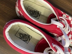Vans Old School Checkerboard Red White Checker Skateboard Size 6.5 Men 8.0 Women