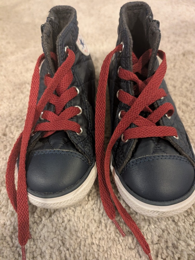 Converse Chuck Taylor All Star Quilted Navy High Tops for Toddlers Size 9