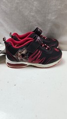 Universal Studios Kids Dinosaur Shoes Sz 10 Black Red Athletic Lace Up Sneakers