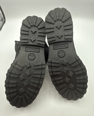 Timberland Roll Top Boots Leather Textile black Kids boys Size 4 one w/o laces
