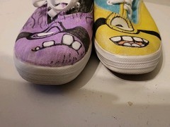 Hand Painted Minion’s Unique Character & Color Keds Original Kids Sz 7 Shoes
