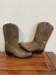 Cody James Oiled Dust Brown Leather Western Boots Boy’s 6.5 D~Women’s 8 43034Y