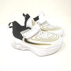 Nike Giannis Immortality 3 White Black Gold Boys 8C Basketball Shoes NWOT