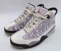 Size 4 (GS) – Jordan Dub Zero Mid White Cement Basketball Shoes Boys 4Y