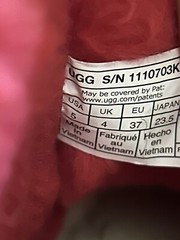Ugg Classic Neumel II RED Big Kids Size 5 1110703K New