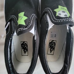 Vans Slip On Kids Shoes Size 13.0 Color Green & Black Comfy Cush „LUCAS“ NEW!