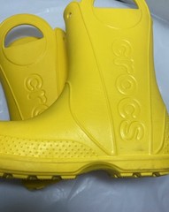 Crocs Kids Yellow Handle It Rain Boots US size 3 Kids EUC