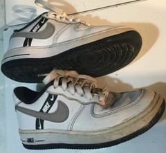 NIKE Air Force One 82’ Classic White Leather Uppers Shoes Size 12 C US 29.5 EUR