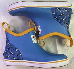 Xtratuf Kid’s Ankle Deck Boots-Light Blue/Whale Pattern-Size: 3