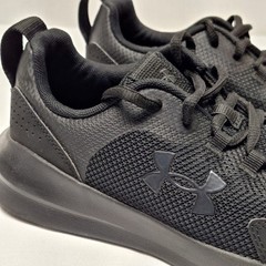 Under Armour Essential Youth 6Y Running Shoes Triple Black Athletic Sneaker