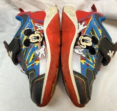 Mickey Mouse Light Up Strap Athletic Sneakers Kids Sz 7Black Blue Red BTMC40AC