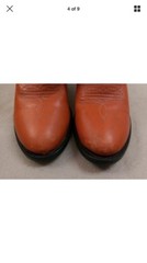 POCONO Western Used Children’s Boots Orange C-7716 Leather Upper Made in India