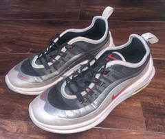 Nike Air Max Axis Running Shoes AH5223-009 Silver Black Red Youth Sz 3Y