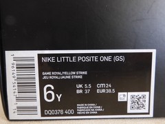 Nike Little Posite One Foamposite (Gs) Game Royal Blue-Yellow Sz 6Y [DQ0376-400]