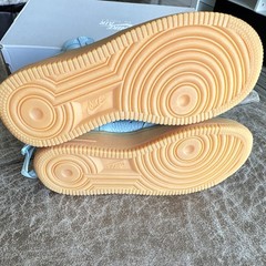 Nike Air Force 1 High Top GS Sneakers Light Blue/Gum Leather Lace-Up US 5