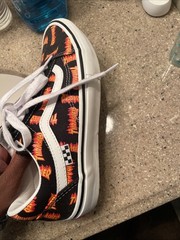 VANS Old Skool Thrasher Flame Skate Shoes Size 7.5 VN0005WOBML