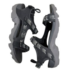 Teva Kids Size 3 Tanza Sport Black Grey Hiking Outdoor Open-Toe Sandals