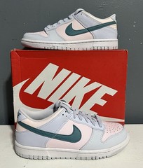 Nike Dunk Low (GS) Mineral Teal Grey Leather Shoes 5Youth FD1232-002 (New) Rare