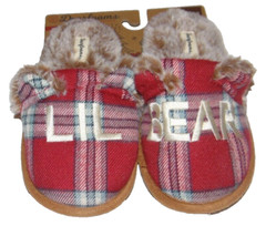 ~NWT DEARFOAMS Lil Bear Plaid Memory Foam Slippers! Size 11-12 Super Cute FS:)~