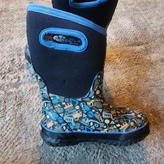 Bogs Boots K Classic Construction Kids Size 11 Winter Rain 30 Degree Blue
