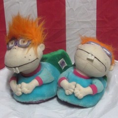 RUGRATS youth med slippers Tommy Pickles size 2-3 footwear Nickelodeon TV 1998