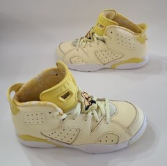 Jordan 6 Retro (PS) Dynamic Yellow Floral Sneakers 2019 Size 3Y Kids 543389800 D