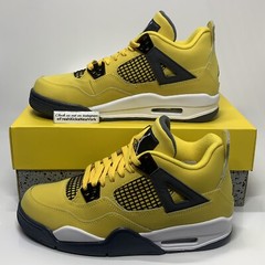 Jordan 4 Lightning Grade School Size 6.5Y 408452-700 AirJordan Retro Tour Yellow