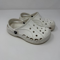 Crocs Unisex Kids White Easy Slip-On Bouyant Baya Clog Size J3