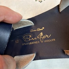 Sun San Surfer Navy Surfer Sandals Size 12 Unisex Buckle
