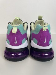 Nike Air Max 270 React Sneakers Size 4.5Y Gunsmoke Aurora Violet BQ0103-007