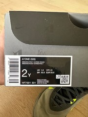 Nike A’One Black Green Grey Volt HF7001-301 GS Size 2Y