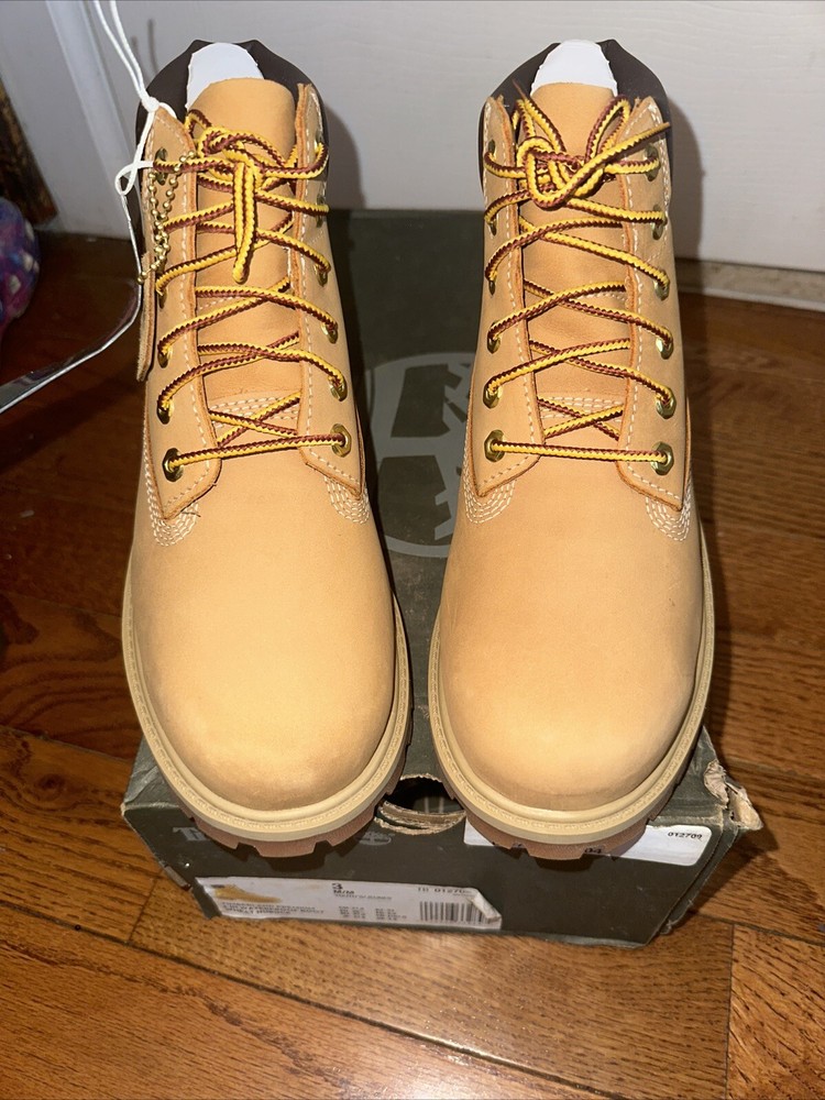 [12709] NEW KID’S TIMBERLAND PREMIUM 6″ WATERPROOF BOOT WHEAT NUBUCK TK2