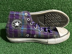 Converse Chuck Taylor All Star Flannel Plaid High Hi Top Sneakers Junior US Sz3