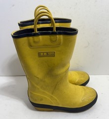 LL Bean Toddlers Puddle Stompers Yellow Rain Boots Children’s Size 1