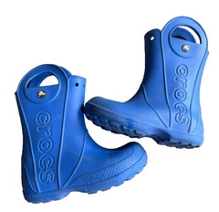 Croc Handle It Blue Youth Size J1 1 Boots Rain Waterproof Slip On Unisex Outdoor