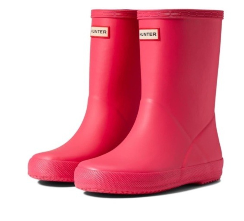 NWD Hunter Original Kids First Classic Rain Boots Bright Pink US 7B/8G/UK5/EU22