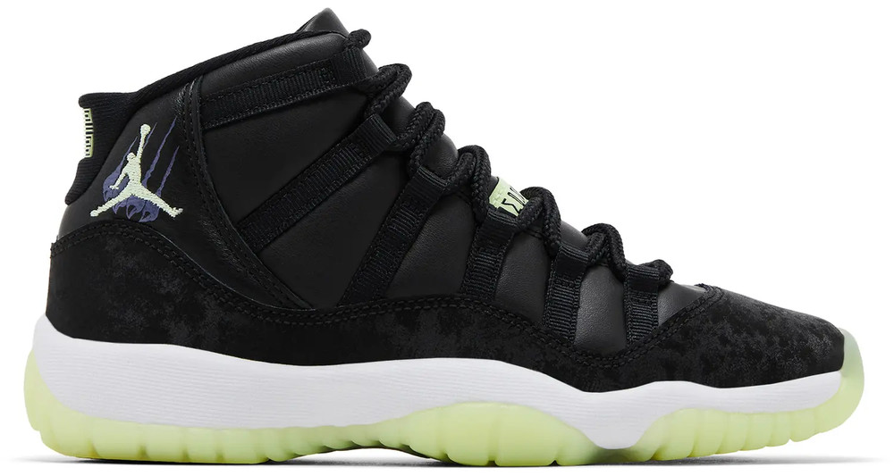 Air Jordan 11 Retro GS Black Barely Volt Style # IB1378-001 Size 7Y