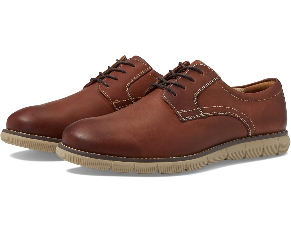 Johnston & Murphy Holden 28-3320 Oxford Kids 3 Brown Plain Toe Shoes HAWK1509