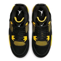 Air Jordan 4 Retro Thunder 2023 GS Black B-Grade Kids Shoes Sz 7Y (408452-017)