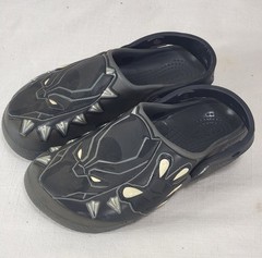 Kids CROCS Marvel Black Panther Clogs Fun Lab Big Kid Sz J 1 Slio On Fun Lab