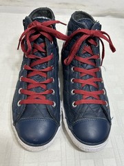 CONVERSE Chuck Taylor SIDE ZIP Blue QUILTED Junior Youth Size 6 Boy Girl Shoe