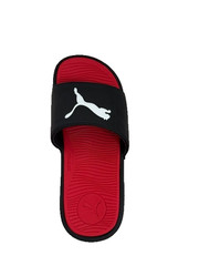PUMA Cool Cat Sandal Slides Sandal Slides, Black White-for All Time Red, 4 US
