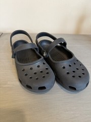 Crocs Kids Unisex Black Double Strap Clog Comfort Slip-on Shoes Unisex 2 4