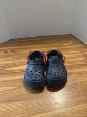 Crocs Classic All Terrain Kids Size C8 Blue & Red Slip On Clogs
