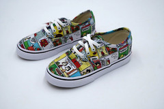 Vans Authentic Peanuts Comics Toddler 9.5 Skate Shoes New Snoopy Charlie